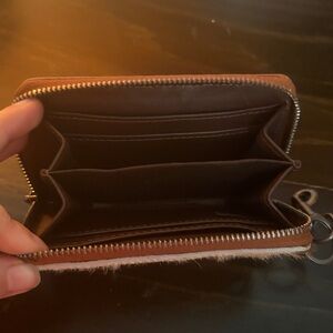 Trinity Cream and Brown Fur Wallet